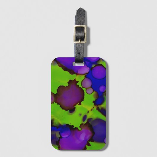 Neon Bloomstorm Gepäckanhänger (Vorderseite Vertikal)