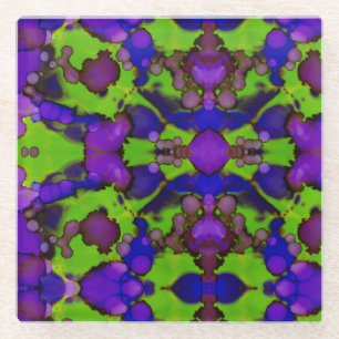 Neon Bloomstorm Glasuntersetzer