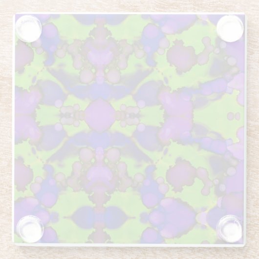 Neon Bloomstorm Glasuntersetzer (Rückseite)