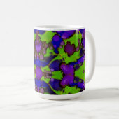 Neon Bloomstorm Kaffeetasse (VorderseiteRechts)