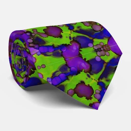 Neon Bloomstorm Krawatte (Gerollt)