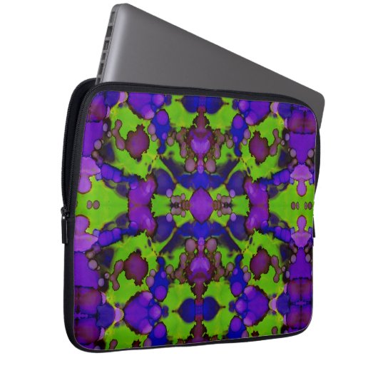 Neon Bloomstorm Laptopschutzhülle (Vorne Rechts)