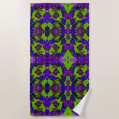 Neon Bloomstorm Strandtuch (Vorderseite)