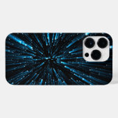 Neon Blue and Black Futuristic iPhone 14 Pro Max C iPhone Hülle (Rückseite (Horizontal))