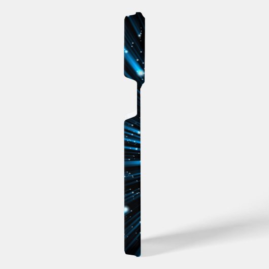 Neon Blue and Black Futuristic iPhone 14 Pro Max C iPhone Hülle (Rechte Seite)