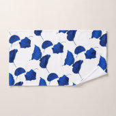 Neon Blue Apricot Blätter Badhandtuch Set (Handtuch)