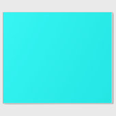 Neon Blue Aquamarin Light Bright Fashion Color Tre Geschenkpapier (Flach)