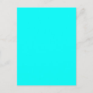 Neon Blue Aquamarin Light Bright Fashion Color Tre Postkarte