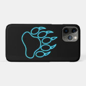 Neon Blue Bar Paw Case-Mate iPhone Hülle (Rückseite (Horizontal))