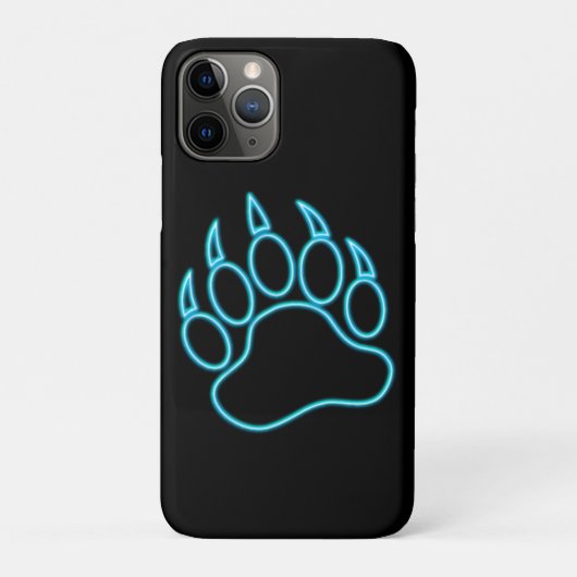 Neon Blue Bar Paw Case-Mate iPhone Hülle (Rückseite)