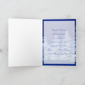 Neon Blue Christmas Tree Feiertagskarte (Innenseite)