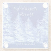 Neon Blue Christmas Tree Glasuntersetzer (Rückseite)