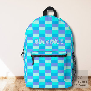 Neon Blue Color Pattern Bedruckter Rucksack