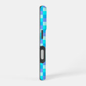 Neon Blue Color Pattern iPhone 16 Hülle (Rechte Seite)