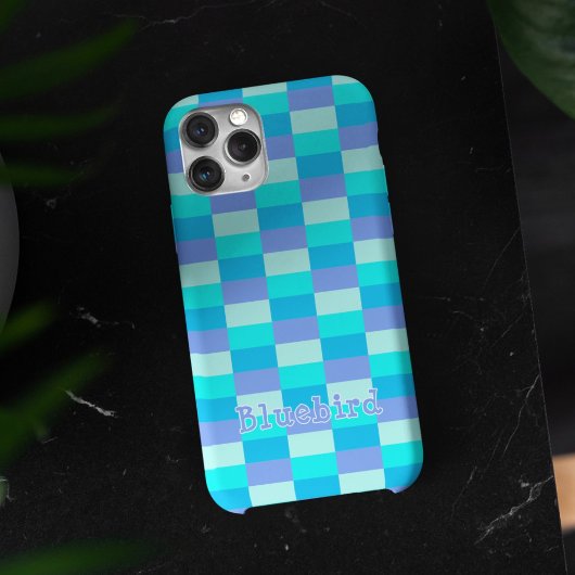 Neon Blue Color Pattern iPhone 16 Hülle