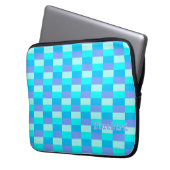 Neon Blue Color Pattern Laptopschutzhülle (Vorderseite Links)