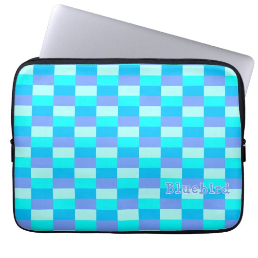 Neon Blue Color Pattern Laptopschutzhülle (Vorderseite)