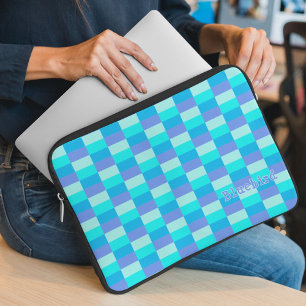 Neon Blue Color Pattern Laptopschutzhülle