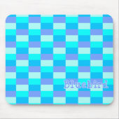 Neon Blue Color Pattern Mousepad (Vorne)