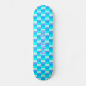 Neon Blue Color Pattern Skateboard (Vorderseite)