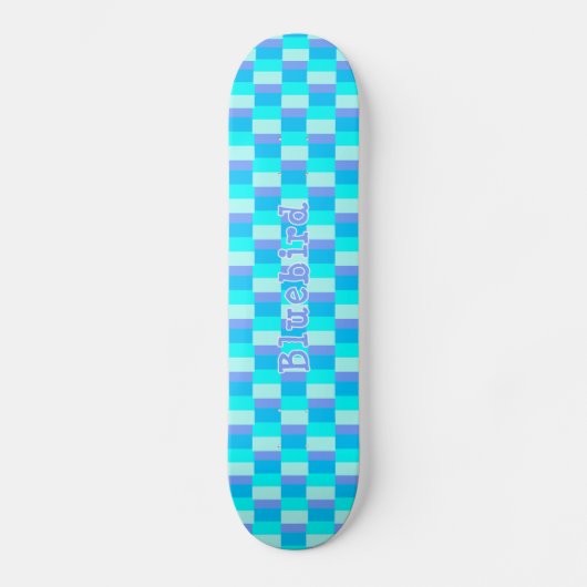 Neon Blue Color Pattern Skateboard (Vorderseite)