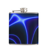 Neon Blue Dancing Light Flask Flachmann (Vorderseite)