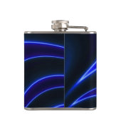 Neon Blue Dancing Light Flask Flachmann (Rückseite)