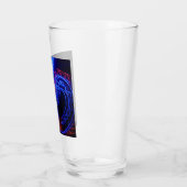 Neon Blue Dragon Black Background Bright Glas (Links)