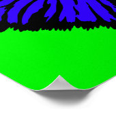 Neon Blue Frilled-Nackenechard Poster (Ecke)
