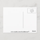 Neon Blue Gitarre Postkarte (Rückseite)