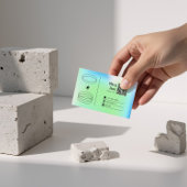 Neon Blue Gradient Trendy Editable Business Card Visitenkarte