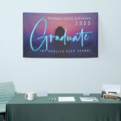 Neon Blue Graduate Foto Banner (Messeveranstaltung)