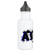 Neon Blue grunge Aspen Colorado Trinkflasche (Links)
