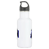 Neon Blue grunge Aspen Colorado Trinkflasche (Rückseite)