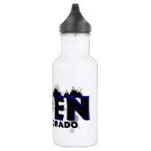 Neon Blue grunge Aspen Colorado Trinkflasche (Rechts)
