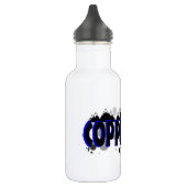 Neon blue grunge Copper Mountain Colorado Trinkflasche (Links)