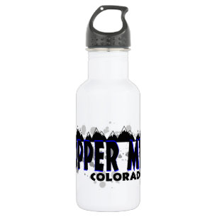 Neon blue grunge Copper Mountain Colorado Trinkflasche