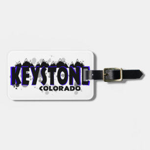 Neon blue grunge Keystone Colorado Gepäckanhänger