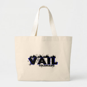 Neon blue grunge Vail Colorado Jumbo Stoffbeutel