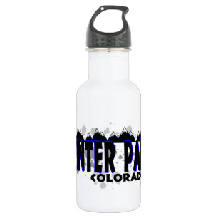 Neon blue grunge Winter Park Colorado Trinkflasche