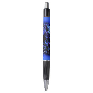 Neon Blue Horning bei Mondlicht Starry Night Kugelschreiber
