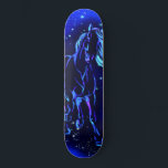 Neon Blue Horning in Mondlicht Nacht Skateboard<br><div class="desc">Neon Blue Horning Running at Moonlight Starry Night Magic Animal Zeichn - Wählen / Fügen Sie Ihren einzigartigen Text / Farbe - Make Your Special Gift - Neu formatieren und verschieben oder entfernen und hinzufügen / Bild mit Anpassungs-Tool ! - Zeichn und Design von MIGNED. Sie können meine Designs auch...</div>