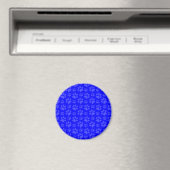 Neon Blue Hunde Pfote Druckmuster Magnet (In Situ (Geschirrspüler))