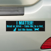 Neon Blue "I Matter" Bumper Sticker Autoaufkleber (Auf Auto)