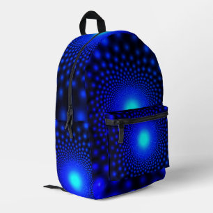 Neon Blue Lights Backpack Bedruckter Rucksack