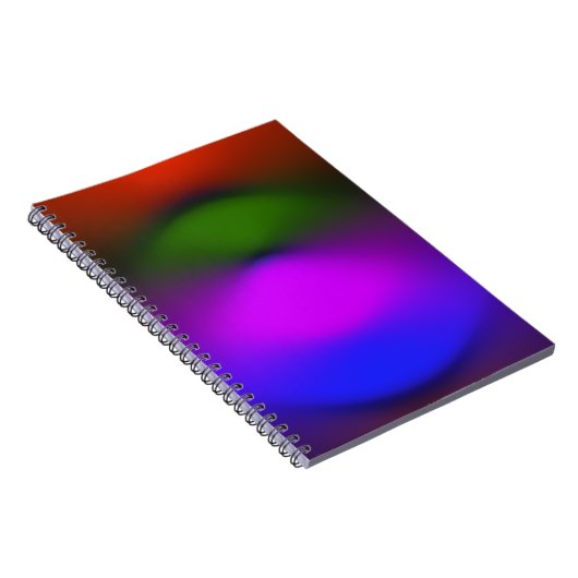 Neon Blue, Lila, Green & Orange Notebook Notizblock (Rechte Seite)