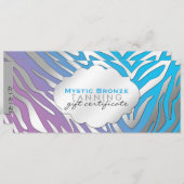 Neon Blue & Lila Zebra Print Geschenkgutscheine (Vorne/Hinten)