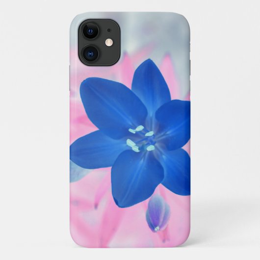 Neon Blue Lily Blume iPhone 11 Fall Case-Mate iPhone Hülle (Rückseite)