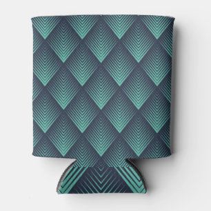 Neon Blue Op-Art Zickzack. Dosenkühler