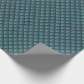 Neon Blue Op-Art Zickzack. Geschenkpapier (Ecke)